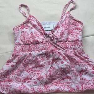 Hollister Hot Pink Paisley Camisole Top